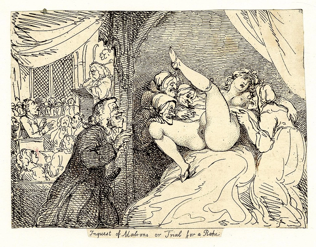 Thomas Rowlandson-72-esame ginecologico di una giovane donna in difficoltà